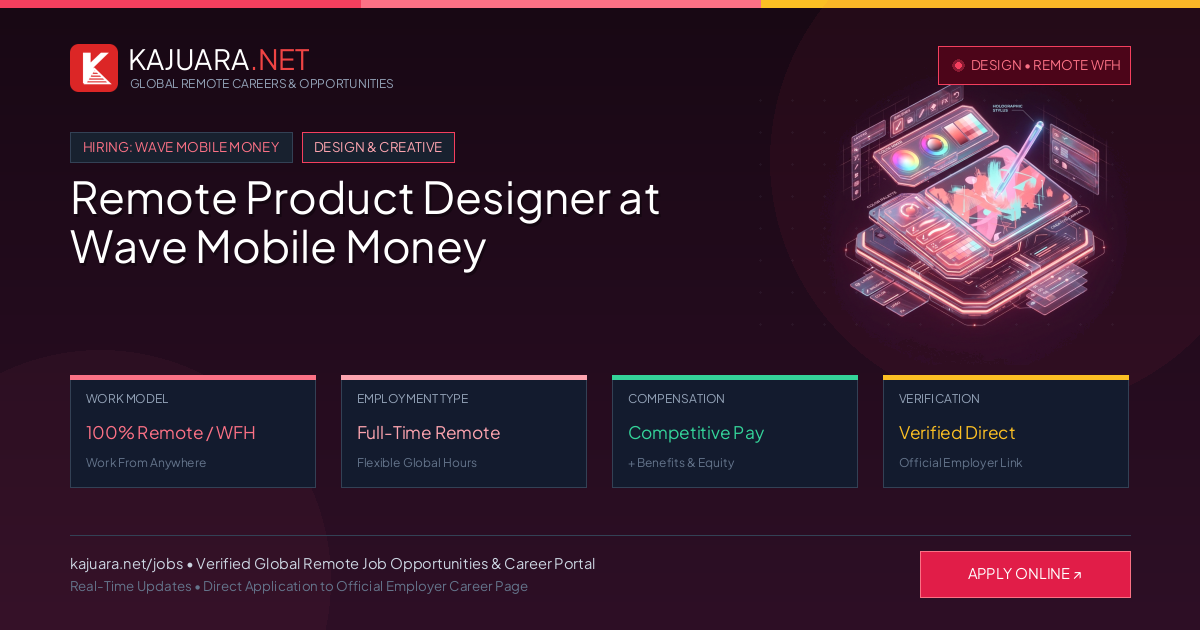 Remote Product Designer at Wave Mobile Money - Work From Home