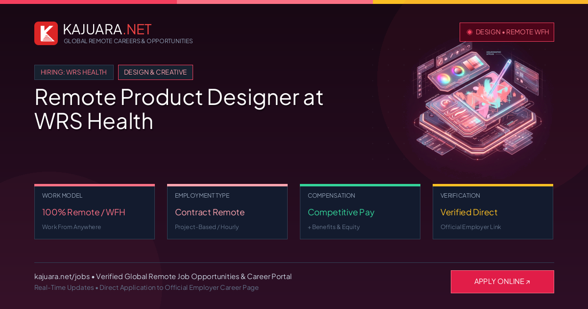 Remote Product Designer at WRS Health - Work From Home