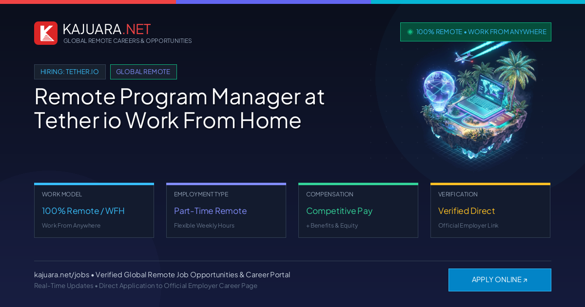 Remote Program Manager at Tether io Work From Home