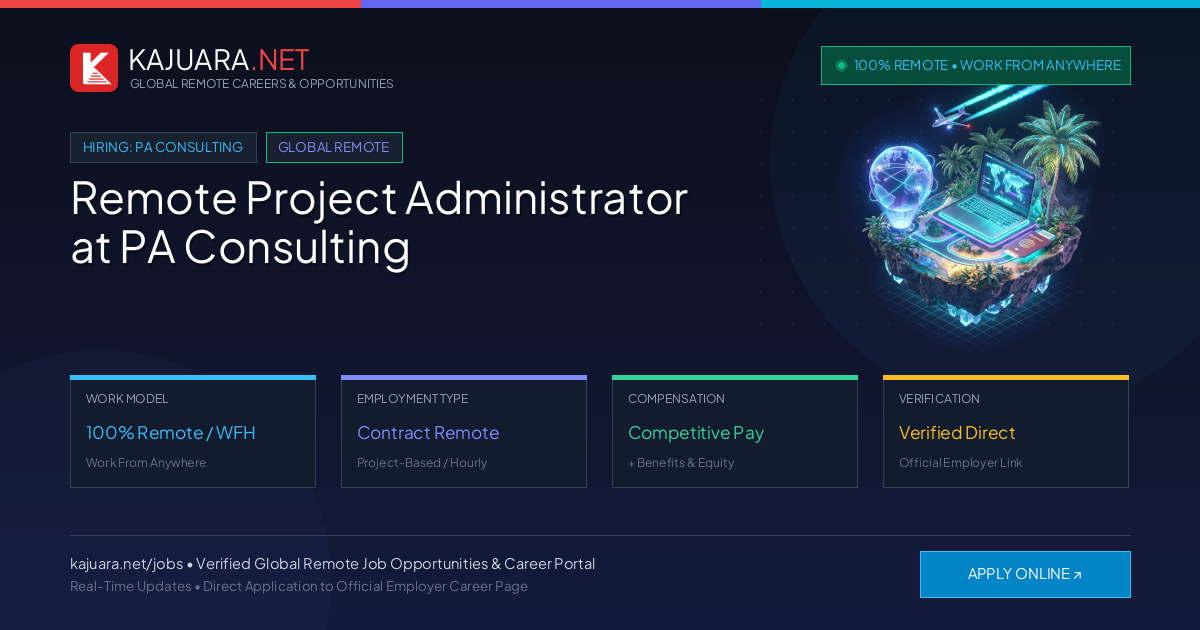 Remote Project Administrator at PA Consulting - Work From Home