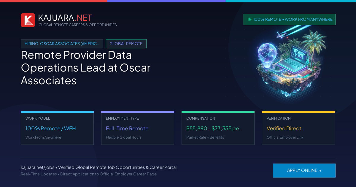 Remote Provider Data Operations Lead at Oscar Associates
