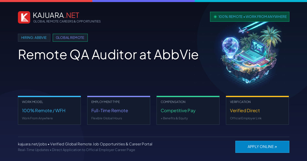 Remote QA Auditor at AbbVie - Work From Home