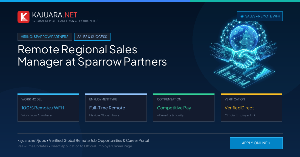 Remote Regional Sales Manager at Sparrow Partners - Work From Home