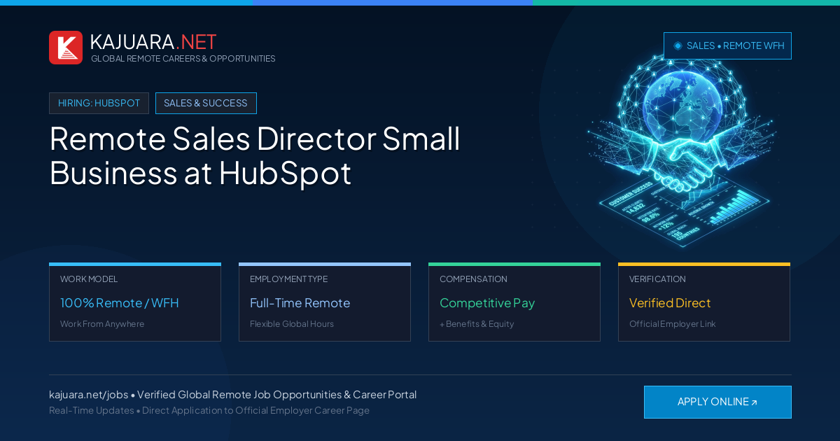 Remote Sales Director Small Business at HubSpot (Work From Home)