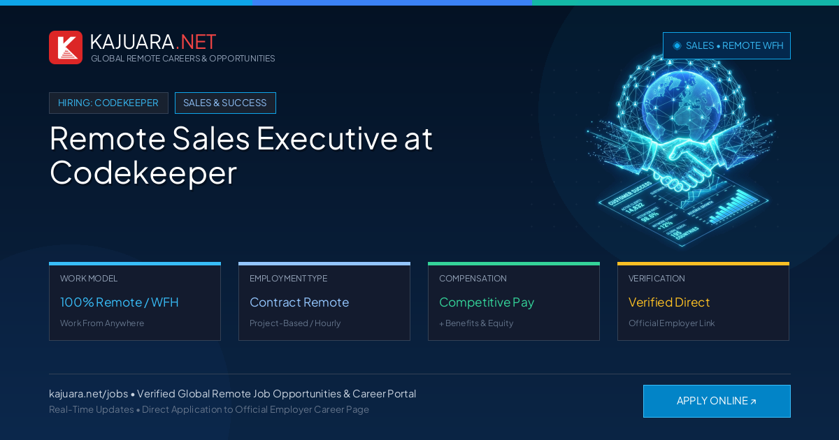 Remote Sales Executive at Codekeeper - Work From Home