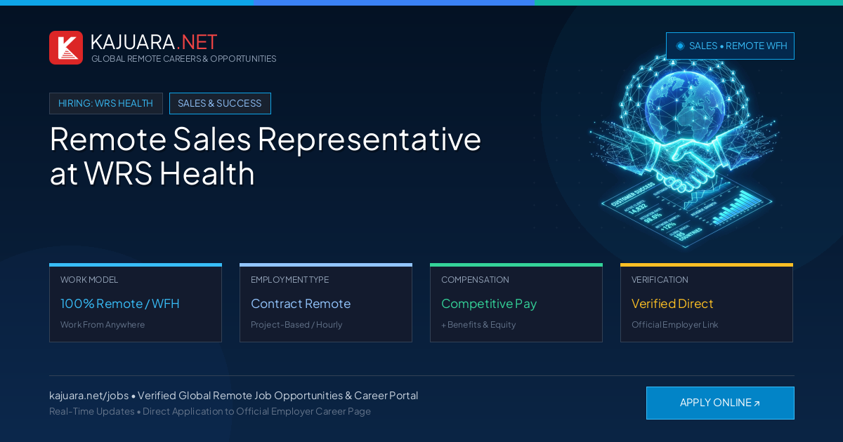 Remote Sales Representative at WRS Health - Work From Home