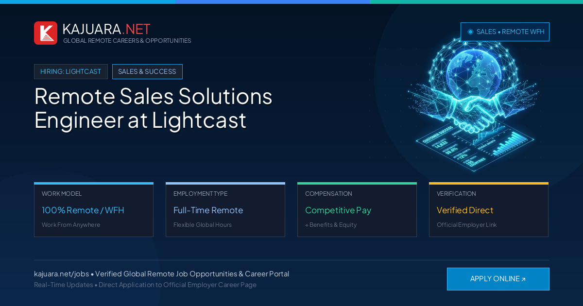 Remote Sales Solutions Engineer at Lightcast - Work From Home