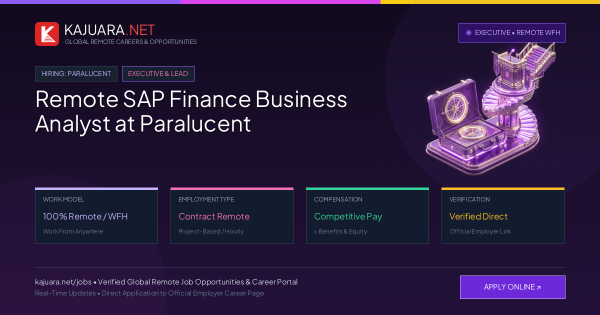Remote SAP Finance Business Analyst at Paralucent - Work From Home