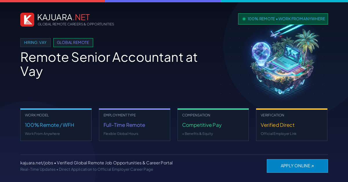 Remote Senior Accountant at Vay - Work From Home