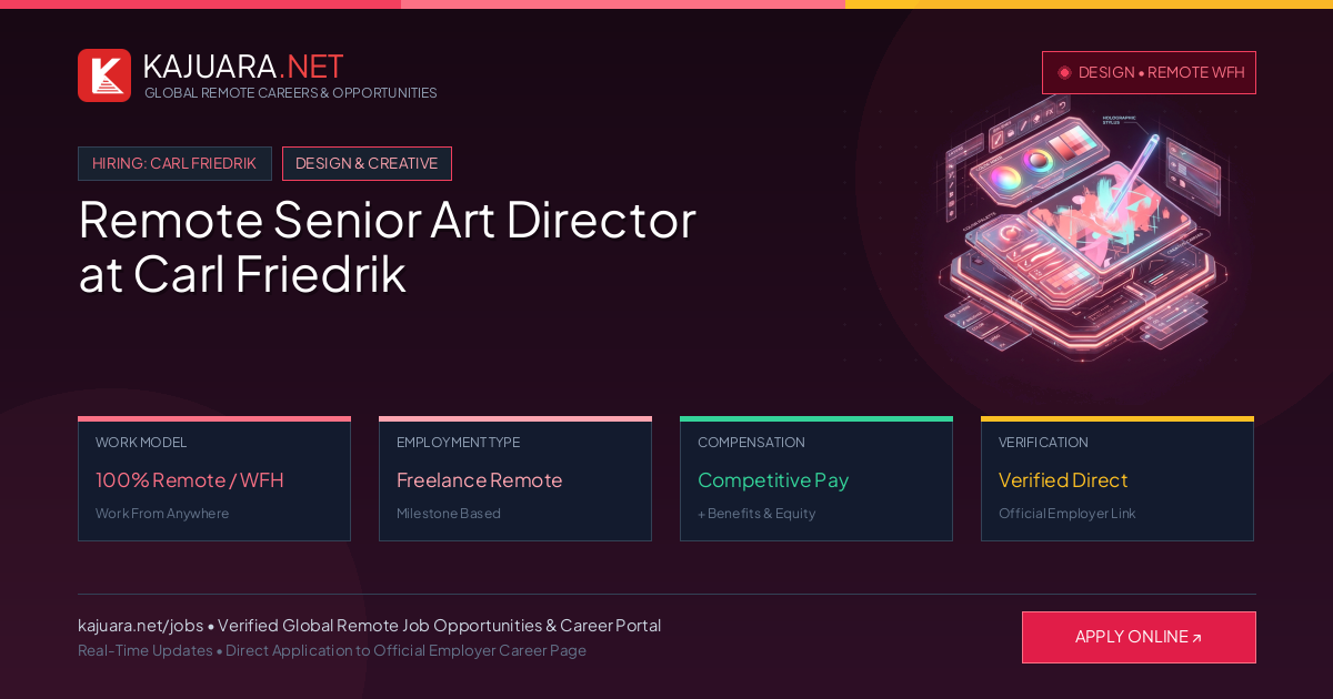 Remote Senior Art Director at Carl Friedrik - Work From Home