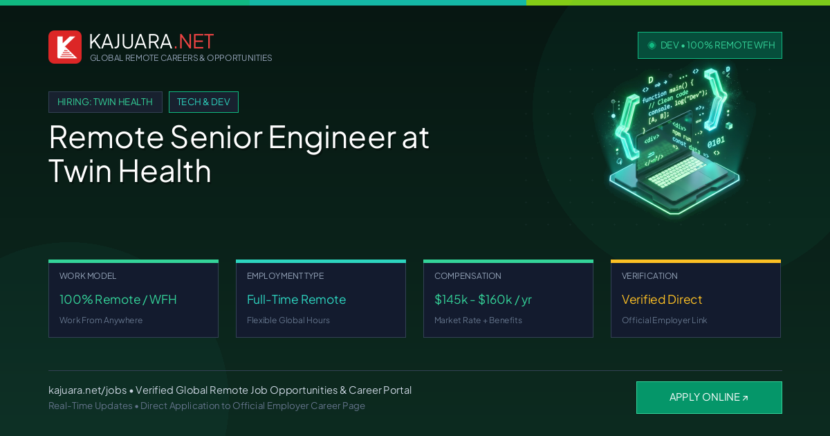 Remote Senior Engineer at Twin Health - Work From Home
