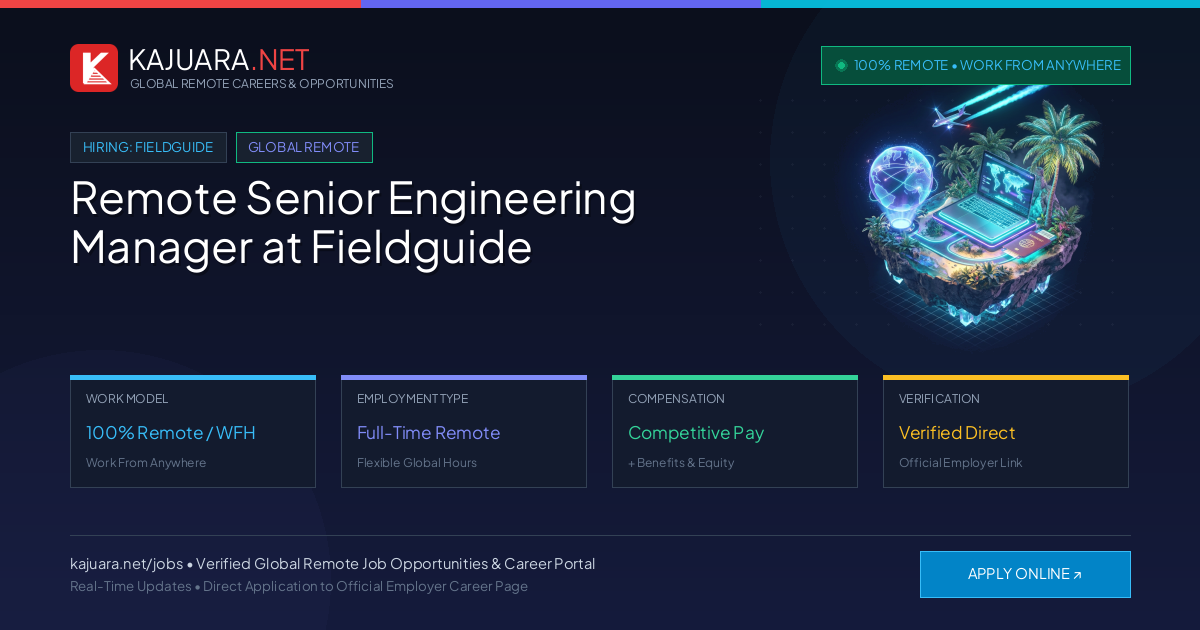 Remote Senior Engineering Manager at Fieldguide - Work From Home