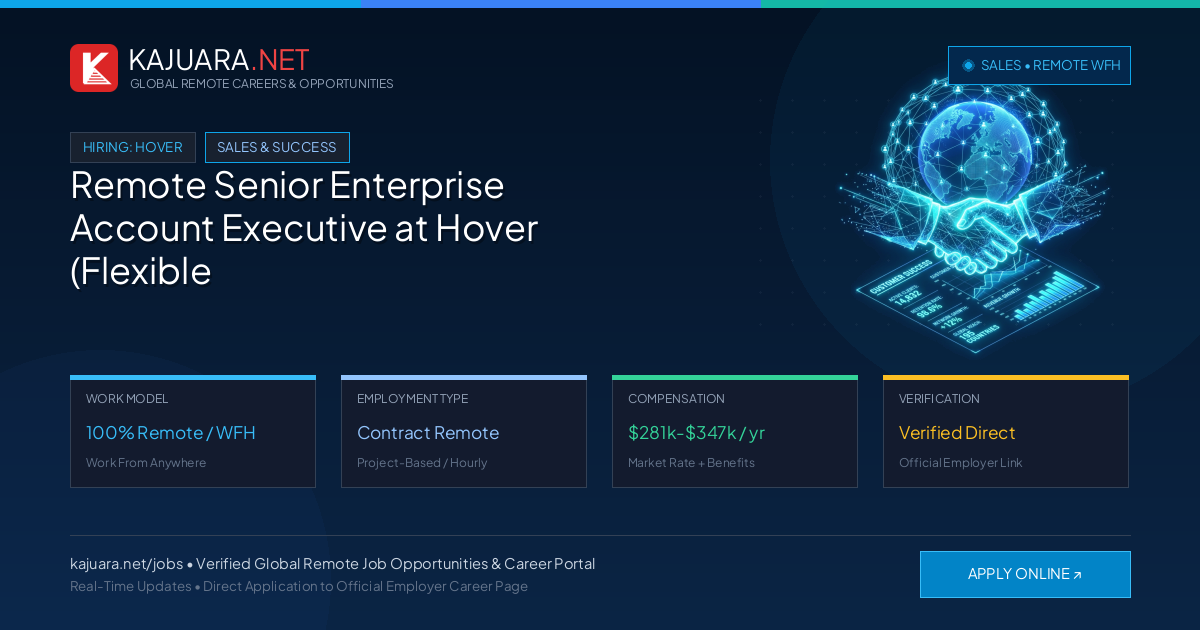 Remote Senior Enterprise Account Executive at Hover (Flexible WFH)