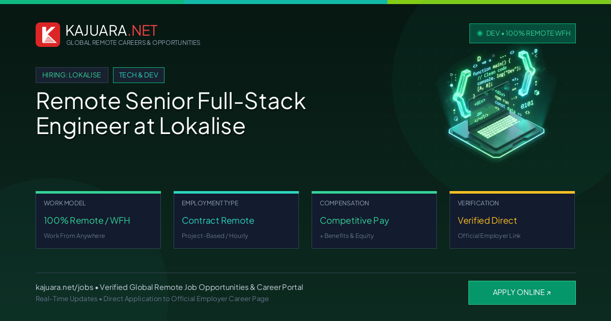 Remote Senior Full-Stack Engineer at Lokalise - Work From Home