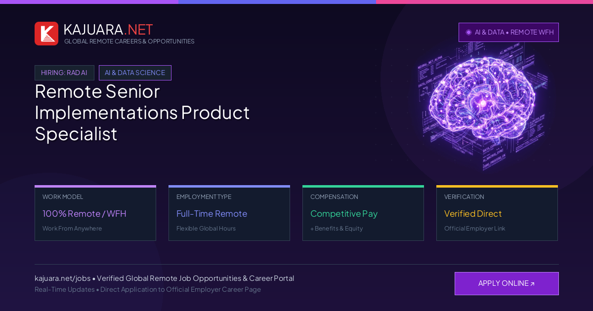Remote Senior Implementations Product Specialist at Rad AI - WFH