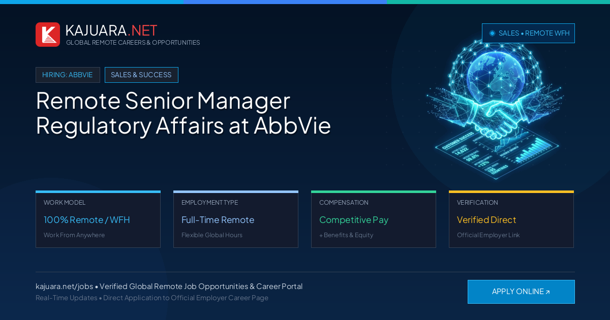 Remote Senior Manager Regulatory Affairs at AbbVie - Work From Home