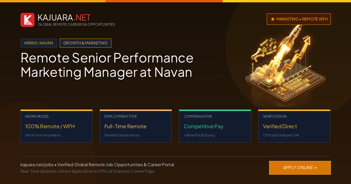 Remote Senior Performance Marketing Manager at Navan - Work From Home