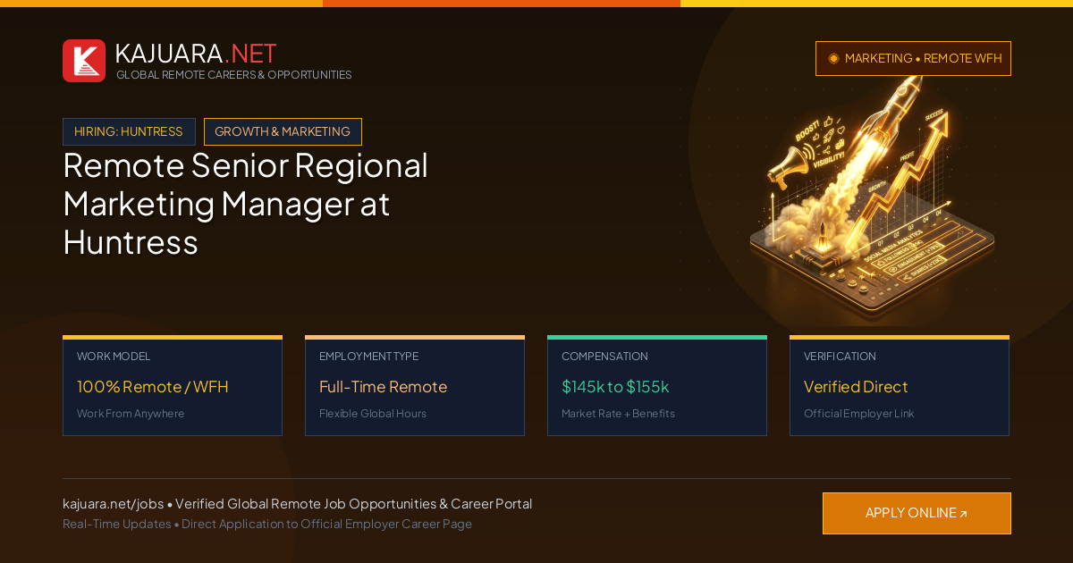 Remote Senior Regional Marketing Manager at Huntress - Work From Home