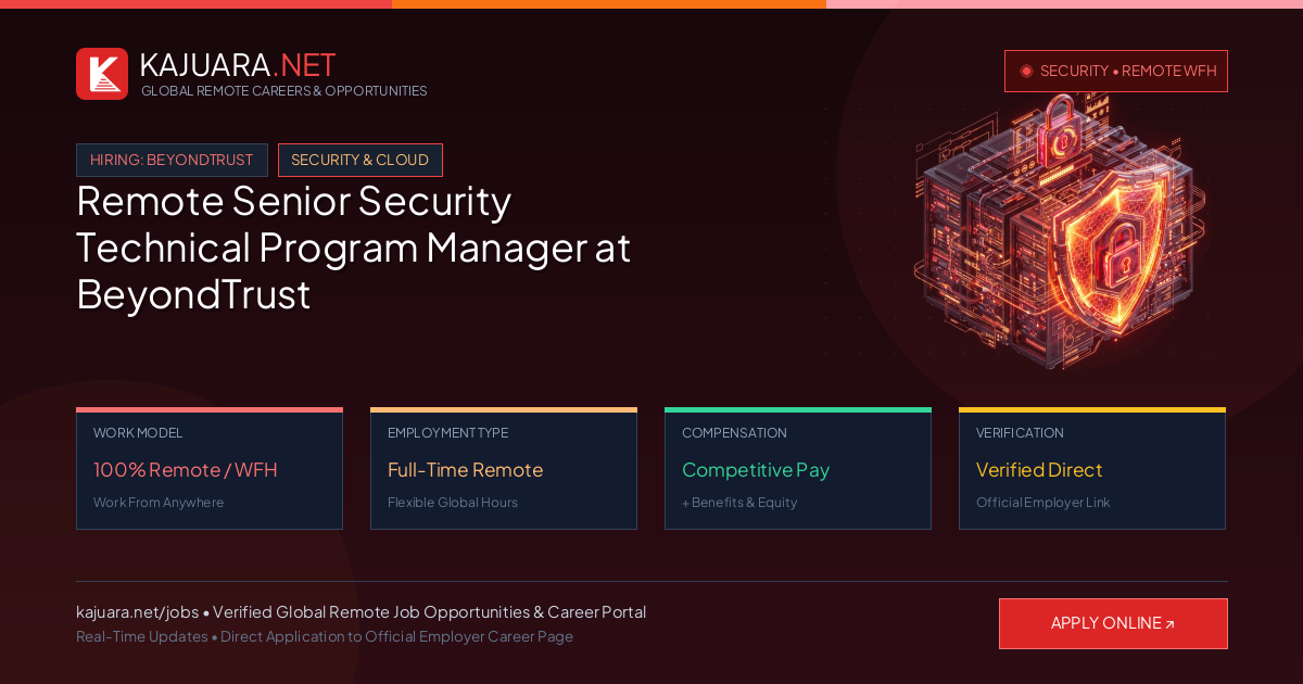 Remote Senior Security Technical Program Manager at BeyondTrust - WFH