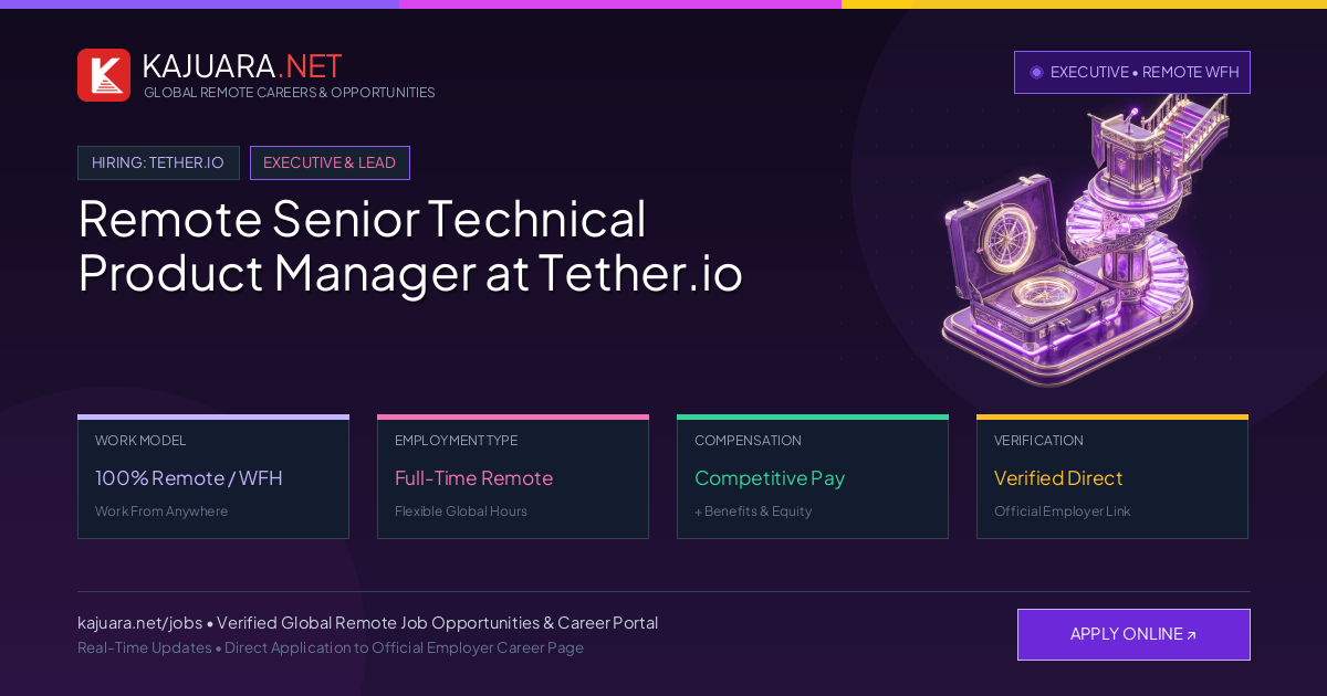 Remote Senior Technical Product Manager at Tether.io - Work From Home