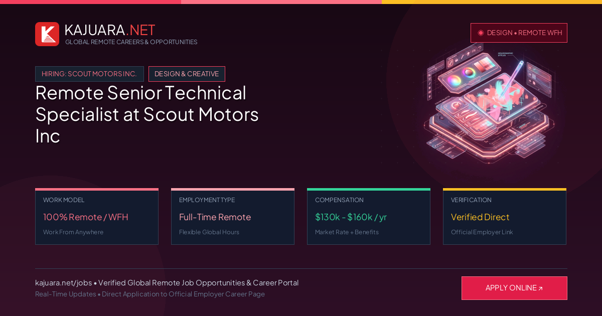 Remote Senior Technical Specialist at Scout Motors Inc - WFH