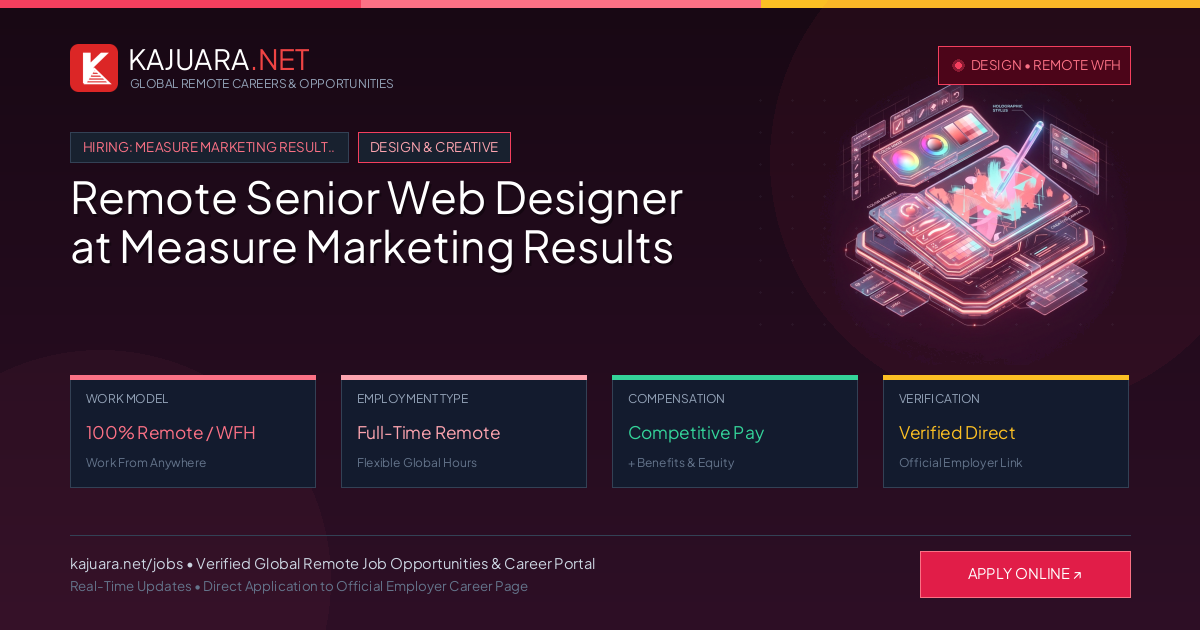Remote Senior Web Designer at Measure Marketing Results