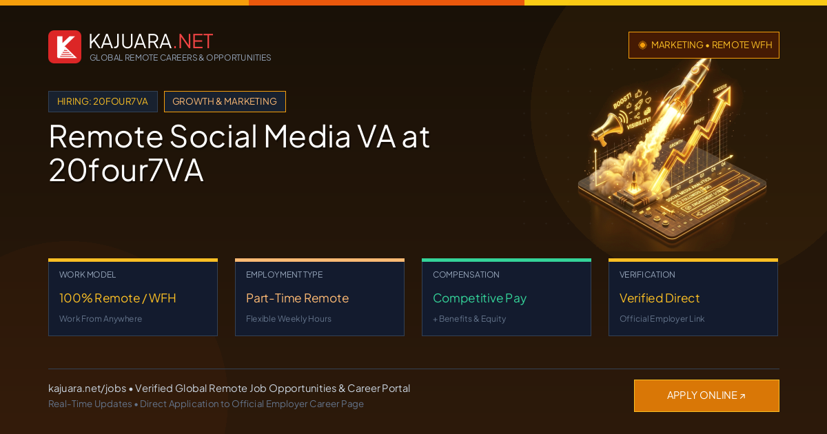 Remote Social Media VA at 20four7VA - Work From Home