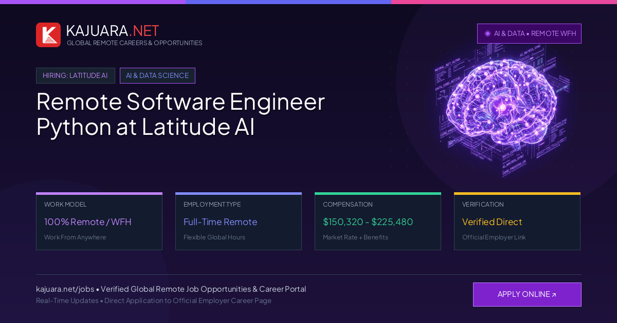 Remote Software Engineer Python at Latitude AI - Work From Home