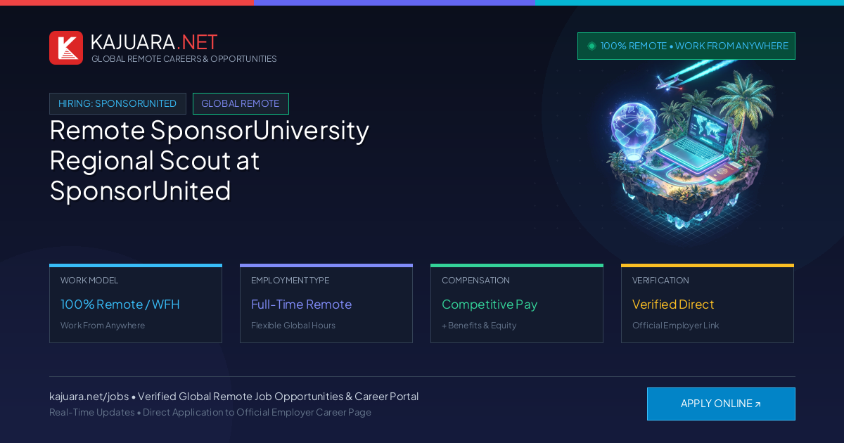 Remote SponsorUniversity Regional Scout at SponsorUnited - Work From Home