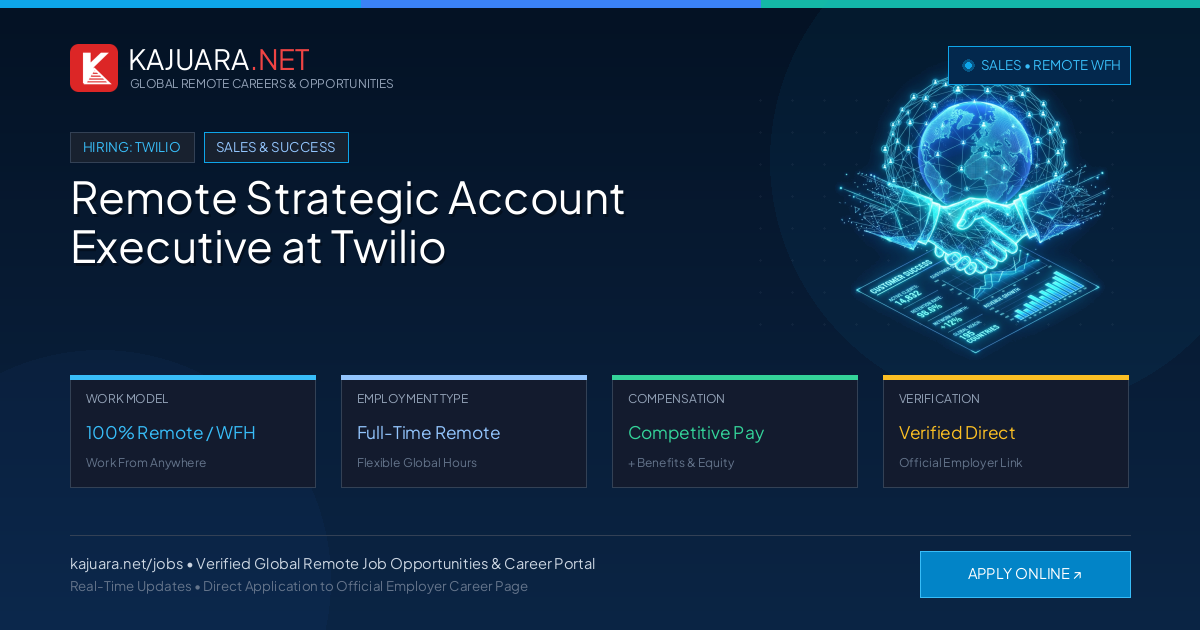 Remote Strategic Account Executive at Twilio - Work From Home