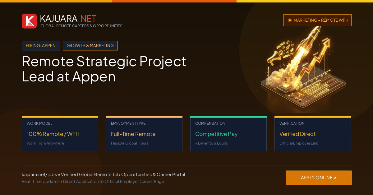 Remote Strategic Project Lead at Appen - Work From Home
