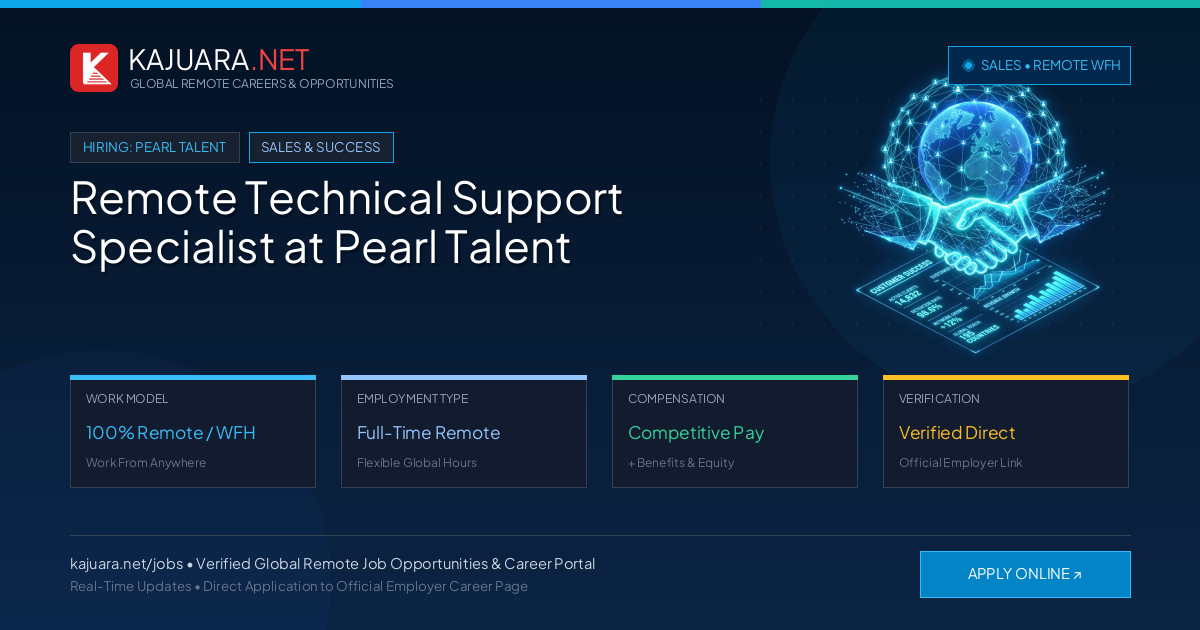 Remote Technical Support Specialist at Pearl Talent - Work From Home