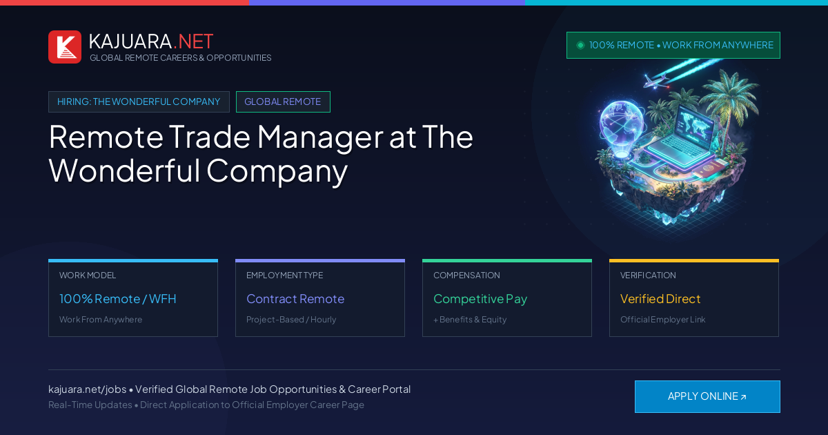 Remote Trade Manager at The Wonderful Company - Work From Home