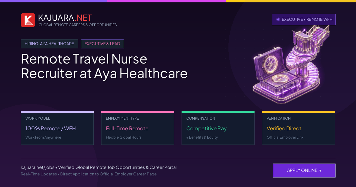 Remote Travel Nurse Recruiter at Aya Healthcare - Work From Home