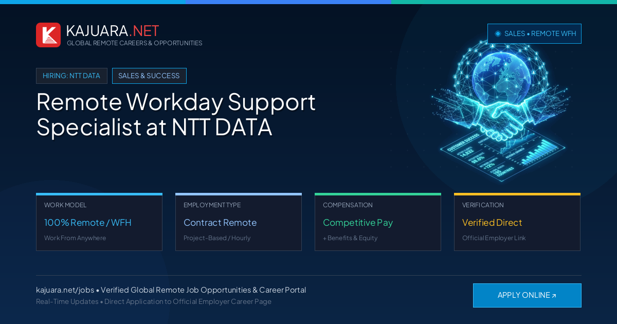 Remote Workday Support Specialist at NTT DATA - Work From Home