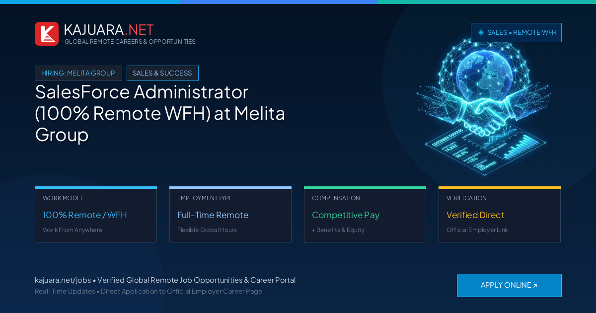 SalesForce Administrator (100% Remote WFH) at Melita Group