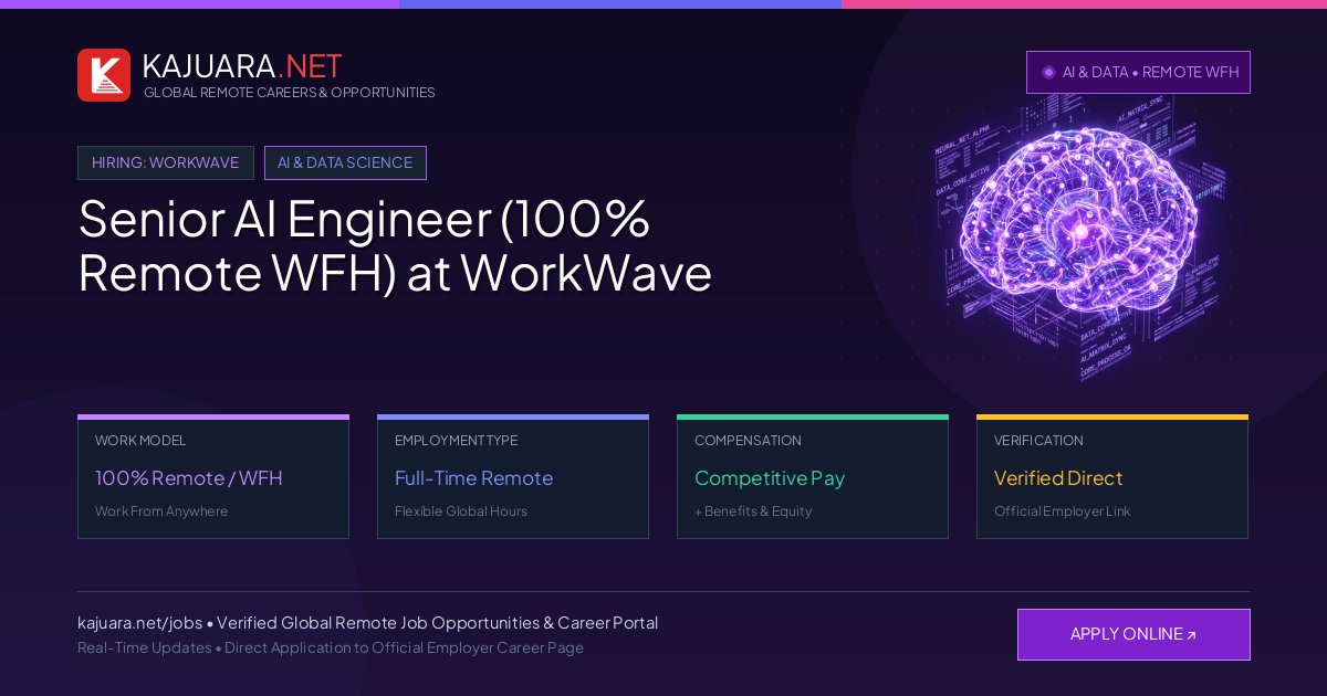 Senior AI Engineer (100% Remote WFH) at WorkWave
