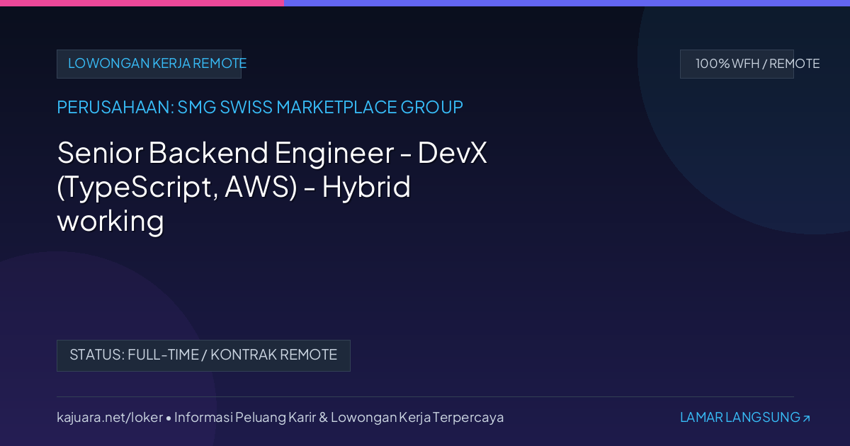 Senior Backend Engineer - DevX (TypeScript, AWS) - Hybrid working model 100%, Ho Chi Minh City