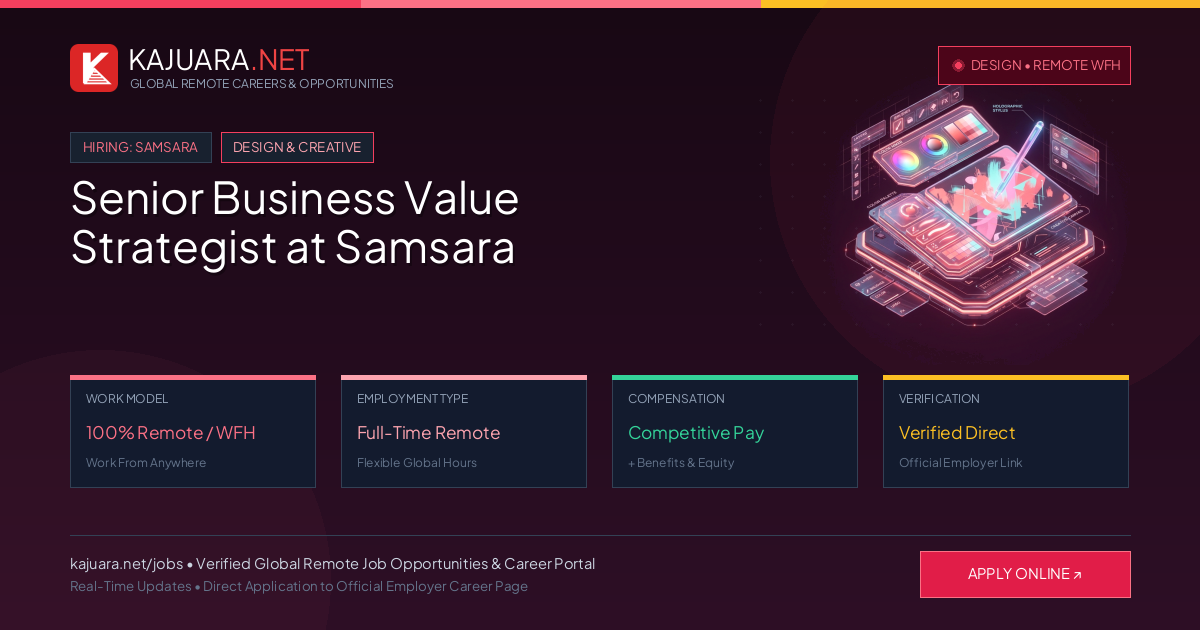Senior Business Value Strategist at Samsara (Global Remote Career)