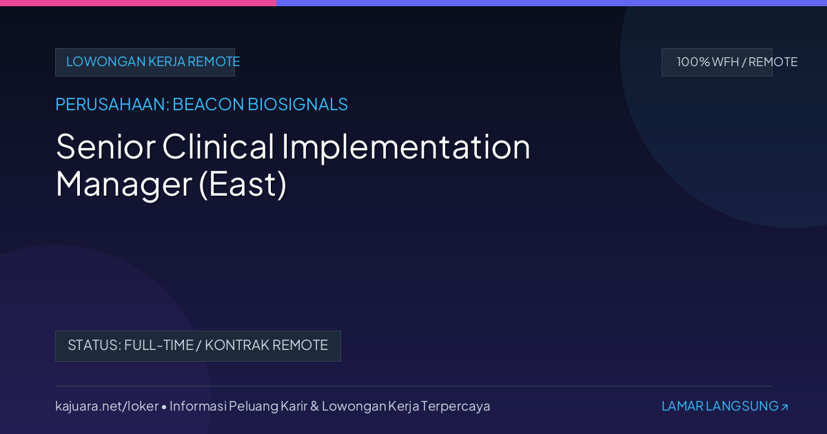 Senior Clinical Implementation Manager (East)