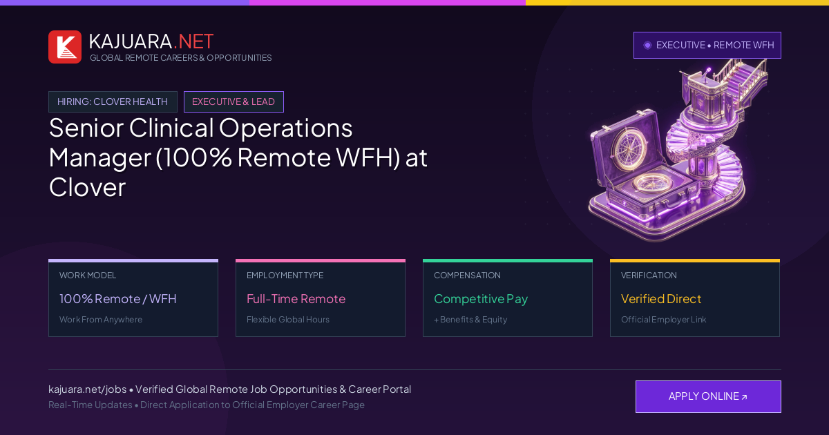 Senior Clinical Operations Manager (100% Remote WFH) at Clover Health