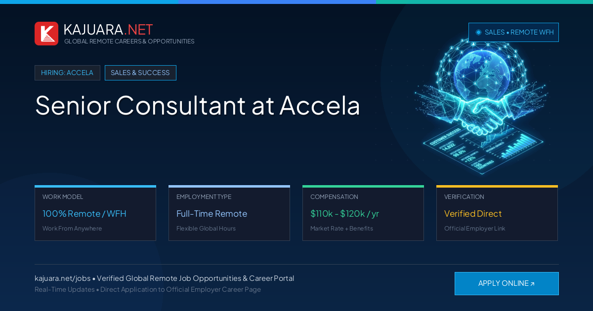 Senior Consultant at Accela (100% Remote WFH)