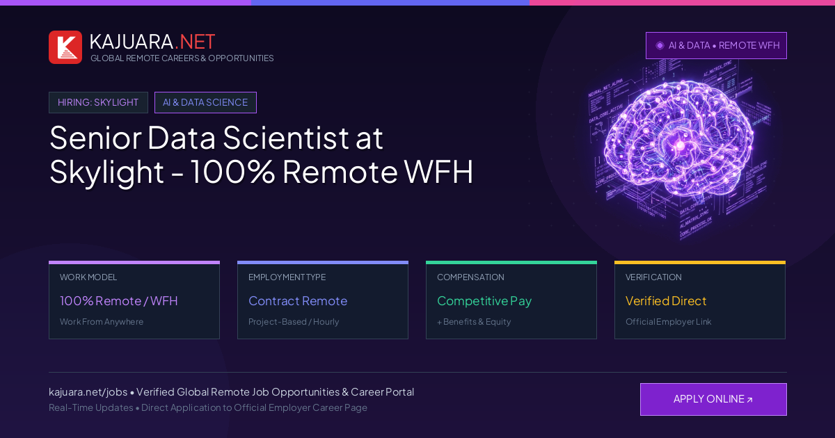 Senior Data Scientist at Skylight - 100% Remote WFH