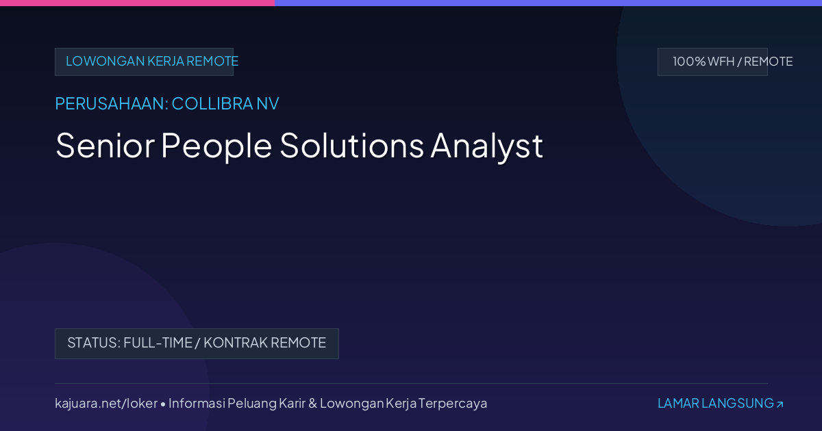 Senior People Solutions Analyst