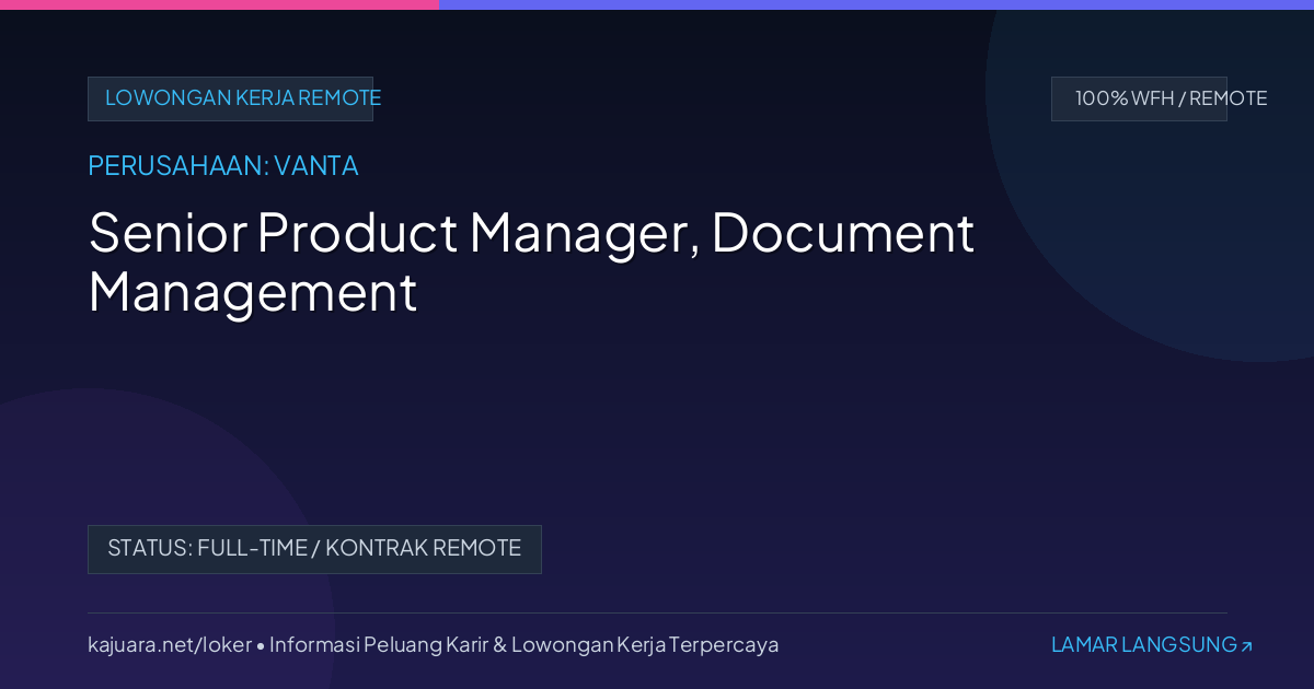 Senior Product Manager, Document Management