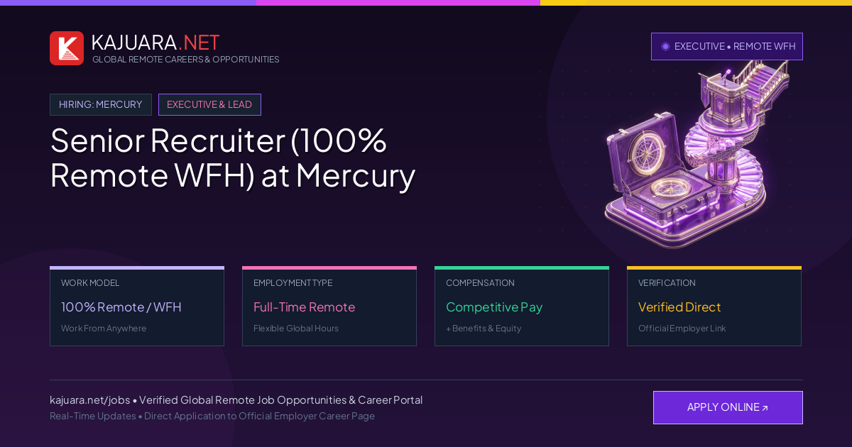 Senior Recruiter (100% Remote WFH) at Mercury