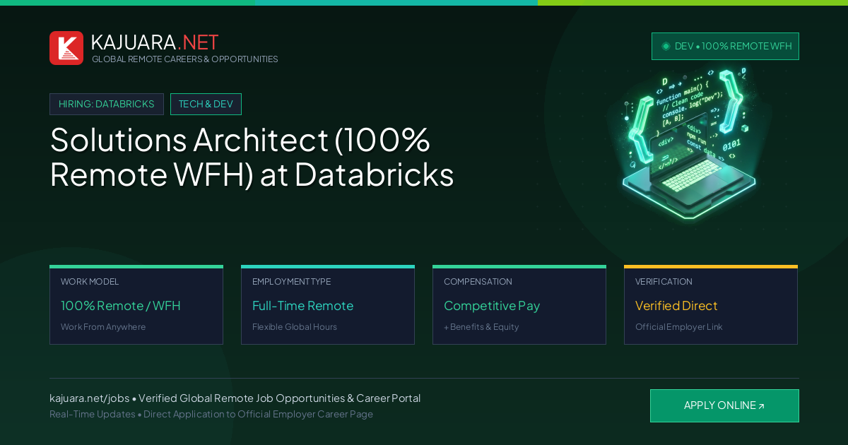 Solutions Architect (100% Remote WFH) at Databricks