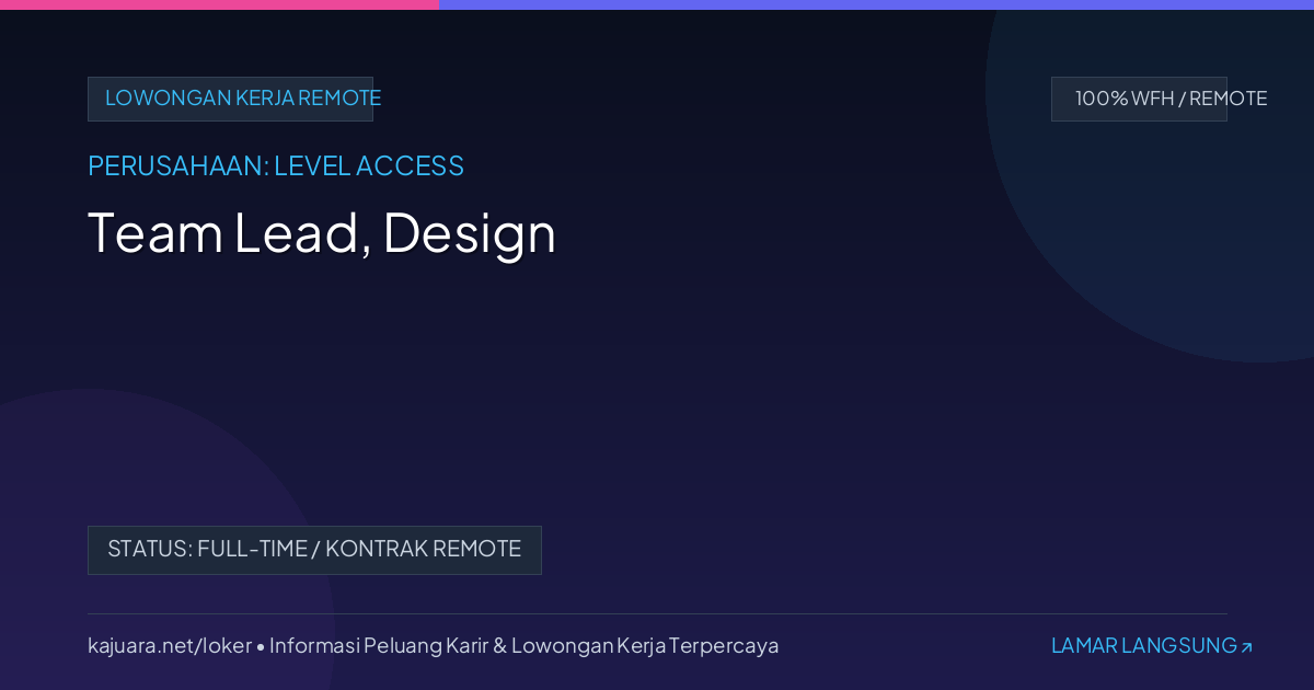 Team Lead, Design