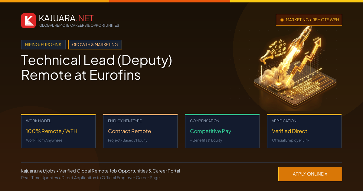 Technical Lead (Deputy) Remote at Eurofins (Work From Home)