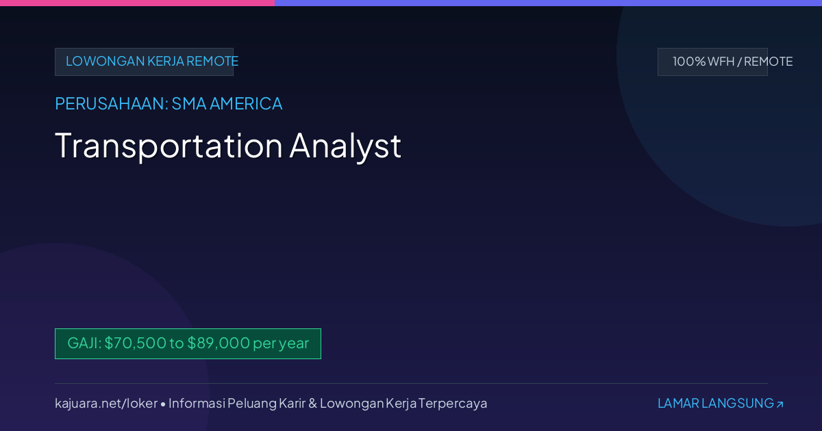 Transportation Analyst